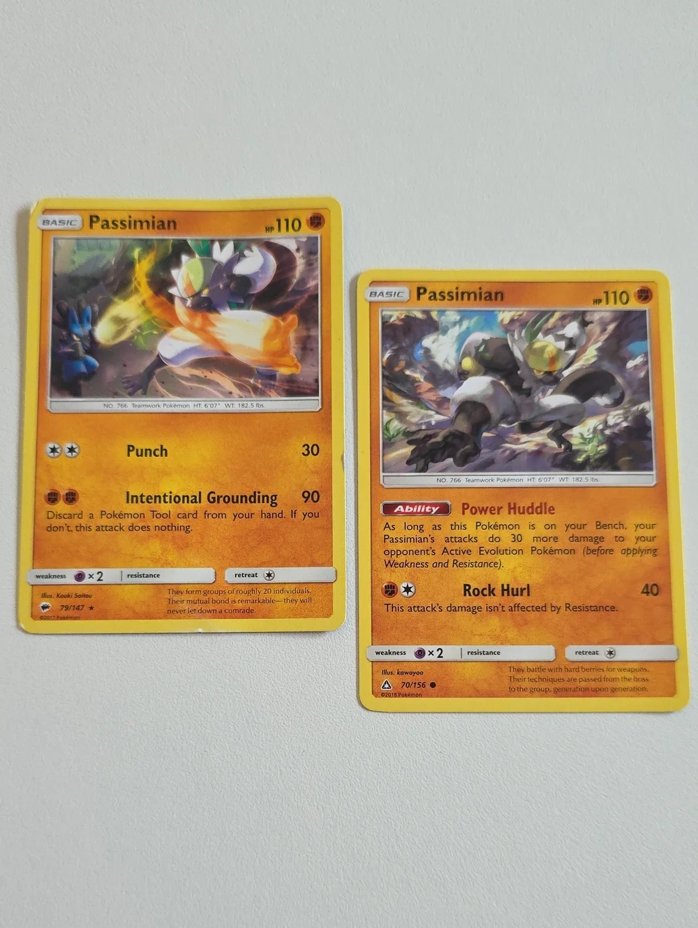 Pokemon Passimian Trading Cards